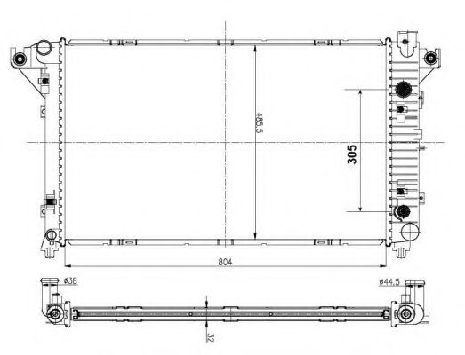 NRF 53780 Радиатор, охлаждение двигателя 
