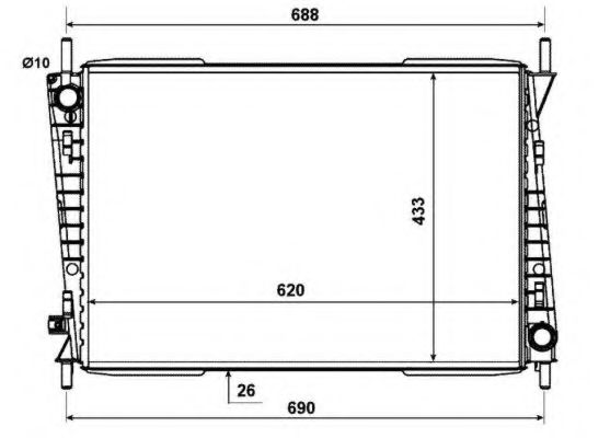 NRF 53782 Радиатор, охлаждение двигателя 