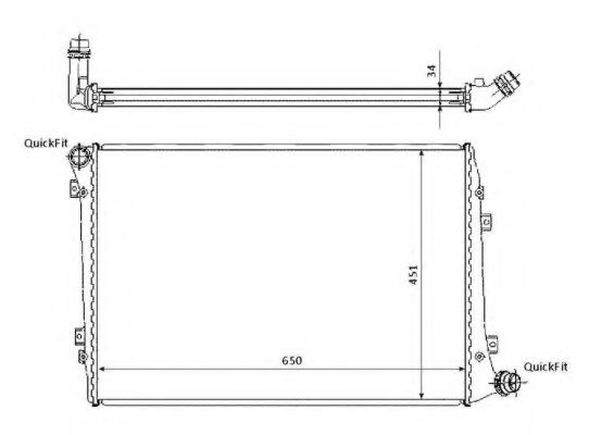 NRF 53814 Радиатор, охлаждение двигателя 