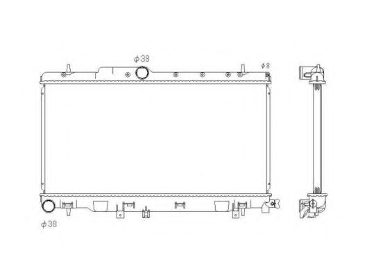 NRF 53823 Радиатор, охлаждение двигателя 