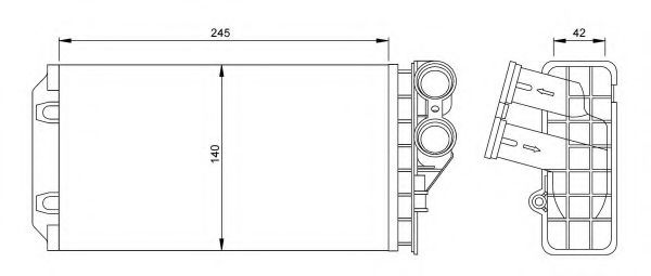 NRF 54251 Теплообменник, отопление салона для CITROËN C4 I (CитроËн С4 и) NRF 54251 Теплообменник, отопление салона для CITROËN C4 I (CитроËн С4 и)