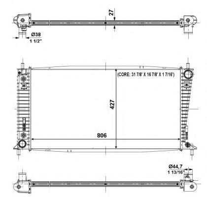NRF 56031 Радиатор, охлаждение двигателя для FORD-USA (Форд-уса) NRF 56031 Радиатор, охлаждение двигателя для FORD-USA (Форд-уса)