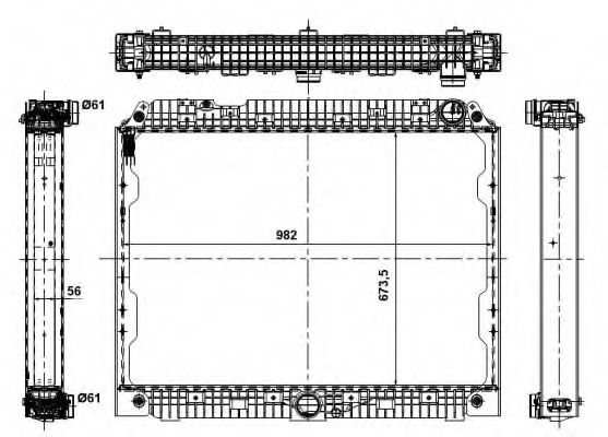 NRF 56071 Радиатор, охлаждение двигателя для MERCEDES-BENZ ANTOS (Мэрcэдэс-бэнз Антос) NRF 56071 Радиатор, охлаждение двигателя для MERCEDES-BENZ ANTOS (Мэрcэдэс-бэнз Антос)