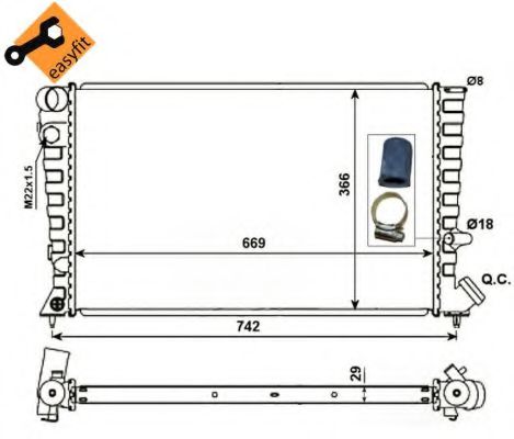 NRF 58101 Радиатор, охлаждение двигателя для PEUGEOT (Пежо) NRF 58101 Радиатор, охлаждение двигателя для PEUGEOT (Пежо)