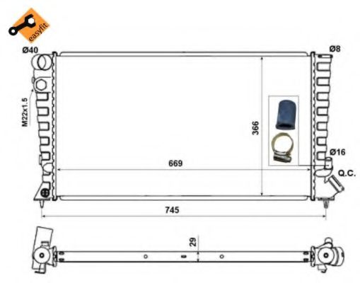 NRF 58189 Радиатор, охлаждение двигателя для PEUGEOT (Пежо) NRF 58189 Радиатор, охлаждение двигателя для PEUGEOT (Пежо)