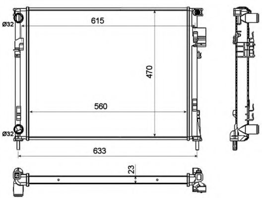 NRF 58333 Радиатор, охлаждение двигателя для NISSAN (Ниссан) NRF 58333 Радиатор, охлаждение двигателя для NISSAN (Ниссан)