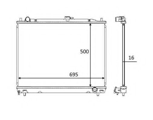 NRF 58595 Радиатор, охлаждение двигателя для MITSUBISHI PAJERO IV (Митсубиши/митсубиси Паджеро 4) NRF 58595 Радиатор, охлаждение двигателя для MITSUBISHI PAJERO IV (Митсубиши/митсубиси Паджеро 4)