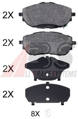A.B.S. 35025 Тормозные колодки для TOYOTA AURIS ING SPORTS (Тойота/тоета Аурис спорт) A.B.S. 35025 Тормозные колодки для TOYOTA AURIS ING SPORTS (Тойота/тоета Аурис спорт)
