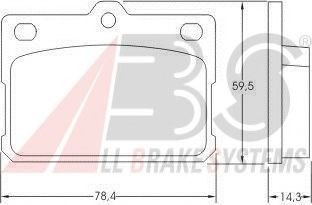 A.B.S. 36072 Тормозные колодки для MITSUBISHI GALANT (Митсубиши/митсубиси Галант) A.B.S. 36072 Тормозные колодки для MITSUBISHI GALANT (Митсубиши/митсубиси Галант)