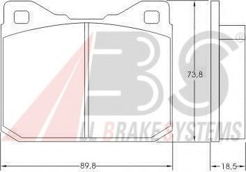 A.B.S. 36104 Тормозные колодки для VOLKSWAGEN LT 28-50 (Фольксваген Лт 28-50) A.B.S. 36104 Тормозные колодки для VOLKSWAGEN LT 28-50 (Фольксваген Лт 28-50)