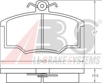A.B.S. 36138 Тормозные колодки для AUDI 100 (Ауди 100) A.B.S. 36138 Тормозные колодки для AUDI 100 (Ауди 100)