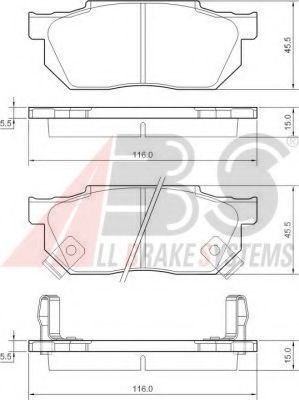 A.B.S. 36167 Тормозные колодки для HONDA ACCORD II (Хонда Аccорд 2) A.B.S. 36167 Тормозные колодки для HONDA ACCORD II (Хонда Аccорд 2)