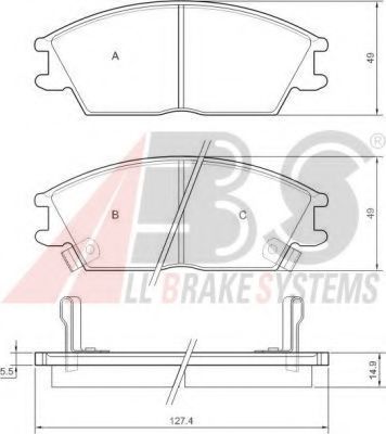 A.B.S. 36172 Тормозные колодки для HYUNDAI EXCEL (Хендай Эxcэл) A.B.S. 36172 Тормозные колодки для HYUNDAI EXCEL (Хендай Эxcэл)