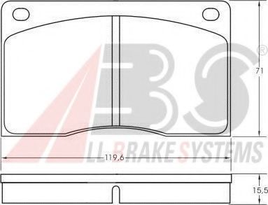 A.B.S. 36341 Тормозные колодки для DAIMLER (Даймлер) A.B.S. 36341 Тормозные колодки для DAIMLER (Даймлер)