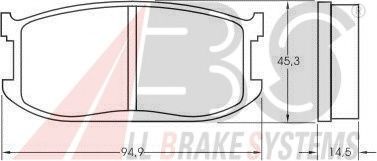 A.B.S. 36453 Тормозные колодки для MAZDA GLC II (Мазда Глc 2) A.B.S. 36453 Тормозные колодки для MAZDA GLC II (Мазда Глc 2)