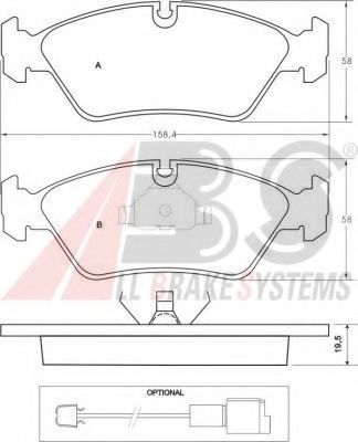 A.B.S. 36488 Тормозные колодки для BMW (Бмв) A.B.S. 36488 Тормозные колодки для BMW (Бмв)