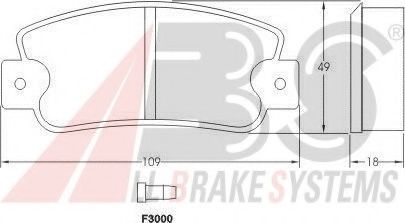 A.B.S. 36518 Тормозные колодки для FIAT STRADA II (Фиат Страда 2) A.B.S. 36518 Тормозные колодки для FIAT STRADA II (Фиат Страда 2)
