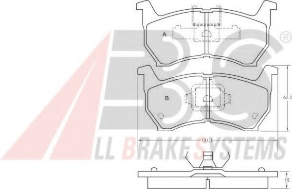 A.B.S. 36531 Тормозные колодки для MAZDA 626 II (Мазда 626 2) A.B.S. 36531 Тормозные колодки для MAZDA 626 II (Мазда 626 2)