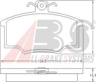 A.B.S. 36532 Тормозные колодки для AUDI 80 (Ауди 80) A.B.S. 36532 Тормозные колодки для AUDI 80 (Ауди 80)