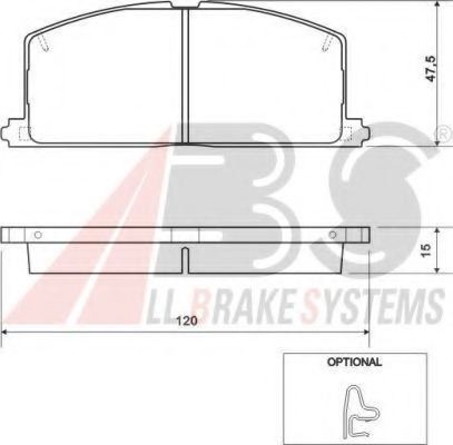 A.B.S. 36535 OE Тормозные колодки для TOYOTA PASEO (Тойота/тоета Пасэо) A.B.S. 36535 OE Тормозные колодки для TOYOTA PASEO (Тойота/тоета Пасэо)