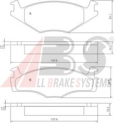 A.B.S. 36536 OE Тормозные колодки для VOLKSWAGEN JETTA I (Фольксваген Жэтта и) A.B.S. 36536 OE Тормозные колодки для VOLKSWAGEN JETTA I (Фольксваген Жэтта и)