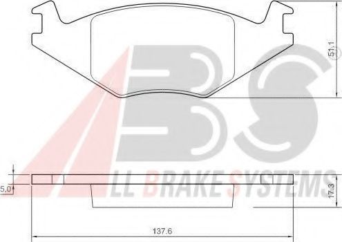 A.B.S. 36539 Тормозные колодки для VOLKSWAGEN JETTA II (Фольксваген Жэтта 2) A.B.S. 36539 Тормозные колодки для VOLKSWAGEN JETTA II (Фольксваген Жэтта 2)