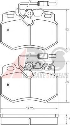 A.B.S. 36547 Тормозные колодки для PEUGEOT 205 II (Пежо 205 2) A.B.S. 36547 Тормозные колодки для PEUGEOT 205 II (Пежо 205 2)