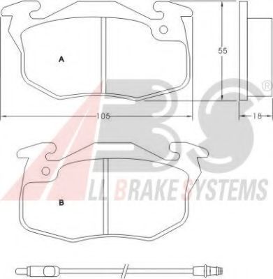 A.B.S. 36565 Тормозные колодки для PEUGEOT 205 II (Пежо 205 2) A.B.S. 36565 Тормозные колодки для PEUGEOT 205 II (Пежо 205 2)