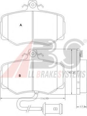 A.B.S. 36568 Тормозные колодки для DAIMLER (Даймлер) A.B.S. 36568 Тормозные колодки для DAIMLER (Даймлер)