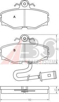 A.B.S. 36569 Тормозные колодки для DAIMLER (Даймлер) A.B.S. 36569 Тормозные колодки для DAIMLER (Даймлер)