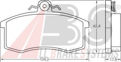 A.B.S. 36576 Тормозные колодки для LADA 111 (Лада 111) A.B.S. 36576 Тормозные колодки для LADA 111 (Лада 111)