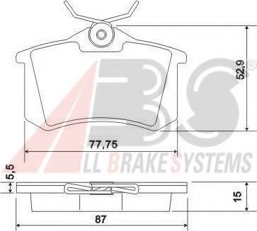 A.B.S. 36623 OE Тормозные колодки для RENAULT SCNIC I (Рено Сценик и) A.B.S. 36623 OE Тормозные колодки для RENAULT SCNIC I (Рено Сценик и)