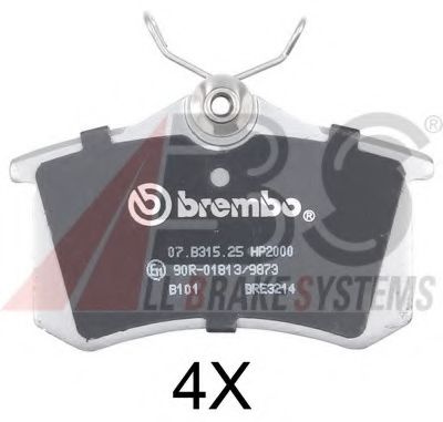 A.B.S. 36623S Тормозные колодки для RENAULT SCNIC I (Рено Сценик и) A.B.S. 36623S Тормозные колодки для RENAULT SCNIC I (Рено Сценик и)