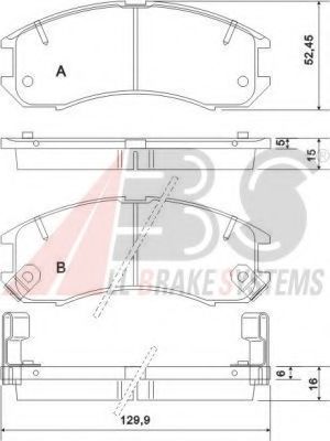 A.B.S. 36666 Тормозные колодки для MAZDA 626 III (Мазда 626 3) A.B.S. 36666 Тормозные колодки для MAZDA 626 III (Мазда 626 3)