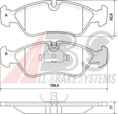 A.B.S. 36667 Тормозные колодки для DAEWOO (Дэу) A.B.S. 36667 Тормозные колодки для DAEWOO (Дэу)