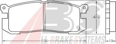 A.B.S. 36672 Тормозные колодки для MAZDA 626 III (Мазда 626 3) A.B.S. 36672 Тормозные колодки для MAZDA 626 III (Мазда 626 3)