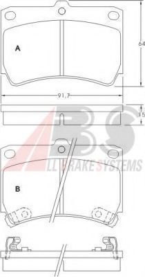 A.B.S. 36726 Тормозные колодки для MAZDA FAMILIA V (Мазда Фамилиа v) A.B.S. 36726 Тормозные колодки для MAZDA FAMILIA V (Мазда Фамилиа v)