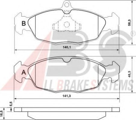 A.B.S. 36771 OE Тормозные колодки для DAEWOO LANOS / SENS (Дэу Ланос / сэнс) A.B.S. 36771 OE Тормозные колодки для DAEWOO LANOS / SENS (Дэу Ланос / сэнс)