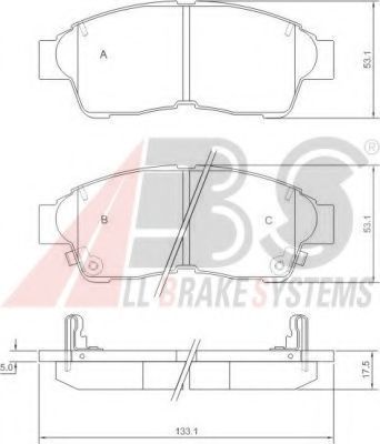 A.B.S. 36777 Тормозные колодки для TOYOTA CARINA E (Тойота/тоета Карина е) A.B.S. 36777 Тормозные колодки для TOYOTA CARINA E (Тойота/тоета Карина е)