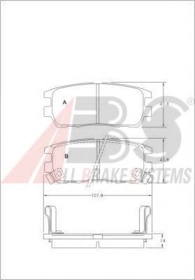A.B.S. 36781 Тормозные колодки для MITSUBISHI CHALLENGER (Митсубиши/митсубиси Чаллэнгэр) A.B.S. 36781 Тормозные колодки для MITSUBISHI CHALLENGER (Митсубиши/митсубиси Чаллэнгэр)