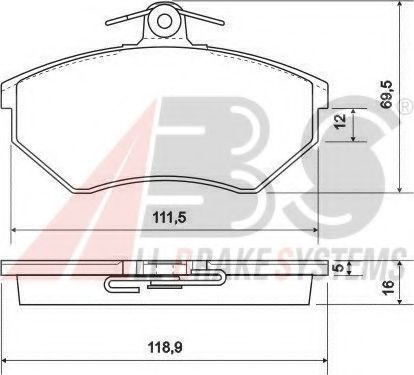 A.B.S. 36790 Тормозные колодки для AUDI 80 (Ауди 80) A.B.S. 36790 Тормозные колодки для AUDI 80 (Ауди 80)