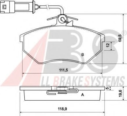 A.B.S. 36791 OE Тормозные колодки для AUDI 80 (Ауди 80) A.B.S. 36791 OE Тормозные колодки для AUDI 80 (Ауди 80)
