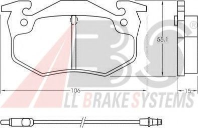 A.B.S. 36802 Тормозные колодки для RENAULT SAFRANE (Рено Сафранэ) A.B.S. 36802 Тормозные колодки для RENAULT SAFRANE (Рено Сафранэ)