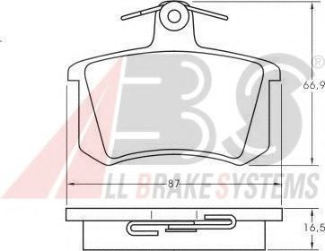 A.B.S. 36818 OE Тормозные колодки для AUDI 90 (Ауди 90) A.B.S. 36818 OE Тормозные колодки для AUDI 90 (Ауди 90)