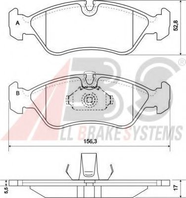 A.B.S. 36896 Тормозные колодки для DAEWOO (Дэу) A.B.S. 36896 Тормозные колодки для DAEWOO (Дэу)