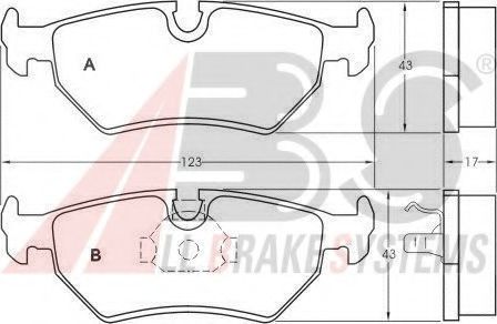 A.B.S. 36900 OE Тормозные колодки для JAGUAR VANDEN PLAS (Ягуар Vандэн плас) A.B.S. 36900 OE Тормозные колодки для JAGUAR VANDEN PLAS (Ягуар Vандэн плас)