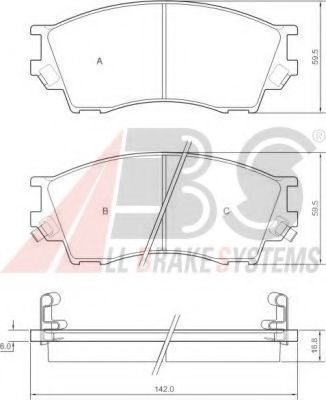 A.B.S. 36929 Тормозные колодки для MAZDA PROCEED/DRIFTER (Мазда Просид/дрифтэр) A.B.S. 36929 Тормозные колодки для MAZDA PROCEED/DRIFTER (Мазда Просид/дрифтэр)