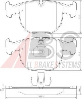 A.B.S. 36961 OE Тормозные колодки для BMW (Бмв) A.B.S. 36961 OE Тормозные колодки для BMW (Бмв)