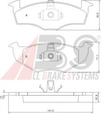 A.B.S. 36969 Тормозные колодки для VOLKSWAGEN (Фольксваген) A.B.S. 36969 Тормозные колодки для VOLKSWAGEN (Фольксваген)
