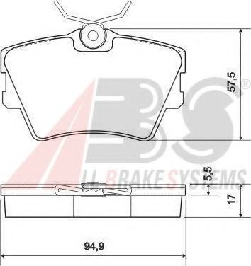A.B.S. 36983 Тормозные колодки для VOLKSWAGEN (Фольксваген) A.B.S. 36983 Тормозные колодки для VOLKSWAGEN (Фольксваген)